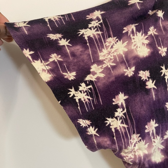 Sophia by ViX Womens Dress Size S P Purple Floral Fringe Topical Summer Midi - Picture 4 of 11